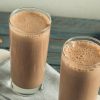Healthy Homemade Chocolate Protein Shake with Almond Milk